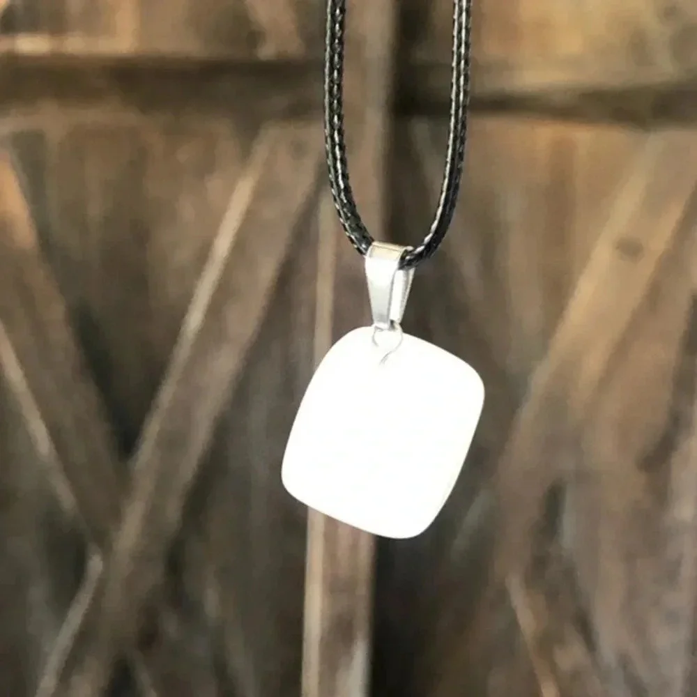 White Quartz Organic Freeform Natural Braided Stainless Steel Necklace